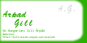 arpad gill business card
